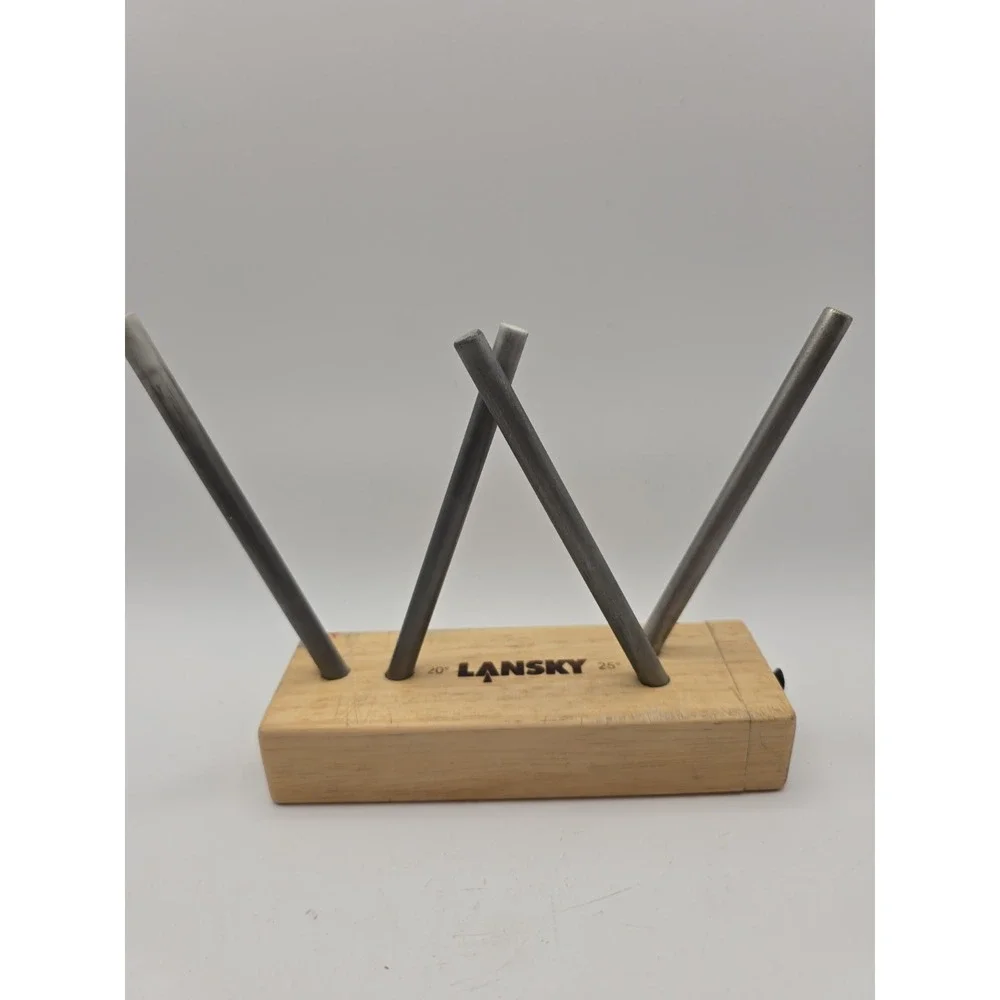 Lansky #LCD5D Turn Box 4 Rod Ceramic Crock Stick Knife Sharpener System